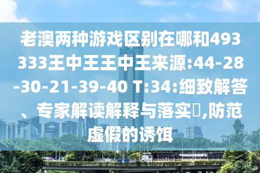 老澳兩種游戲區(qū)別在哪和493333王中王王中王來源:44-28-30-21-39-40 T:34:細致解答、專家解讀解釋與落實?,防范虛假的誘餌